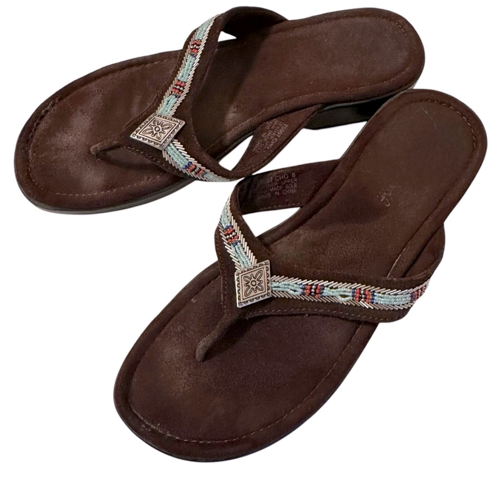 Minnetonka Leather Thong Sandals 8